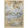 thumbnail image 3 of Luc-Olivier Merson 14x18 Black Modern Framed Museum Art Print Titled - Nature (1895-1907), 3 of 5