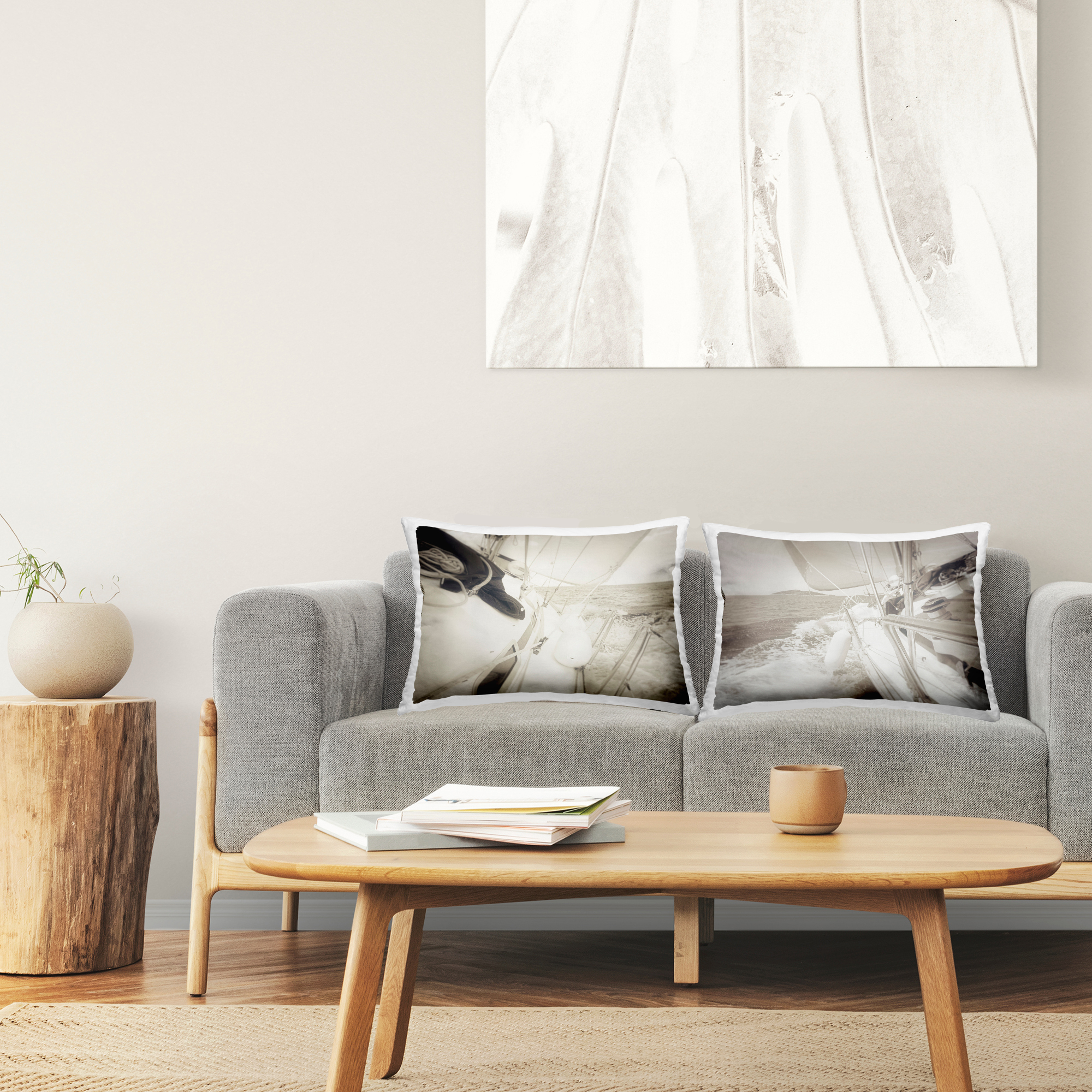 Stupell Industries Clear Day Sailing Decorative Printed Throw Pillow Design by Graffi*tee Studios.