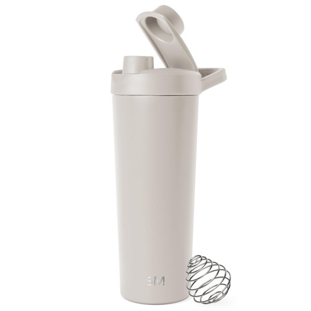Botella mezcladora Simple Modern Rally Almond Birch, 700 ml, con aislamiento
