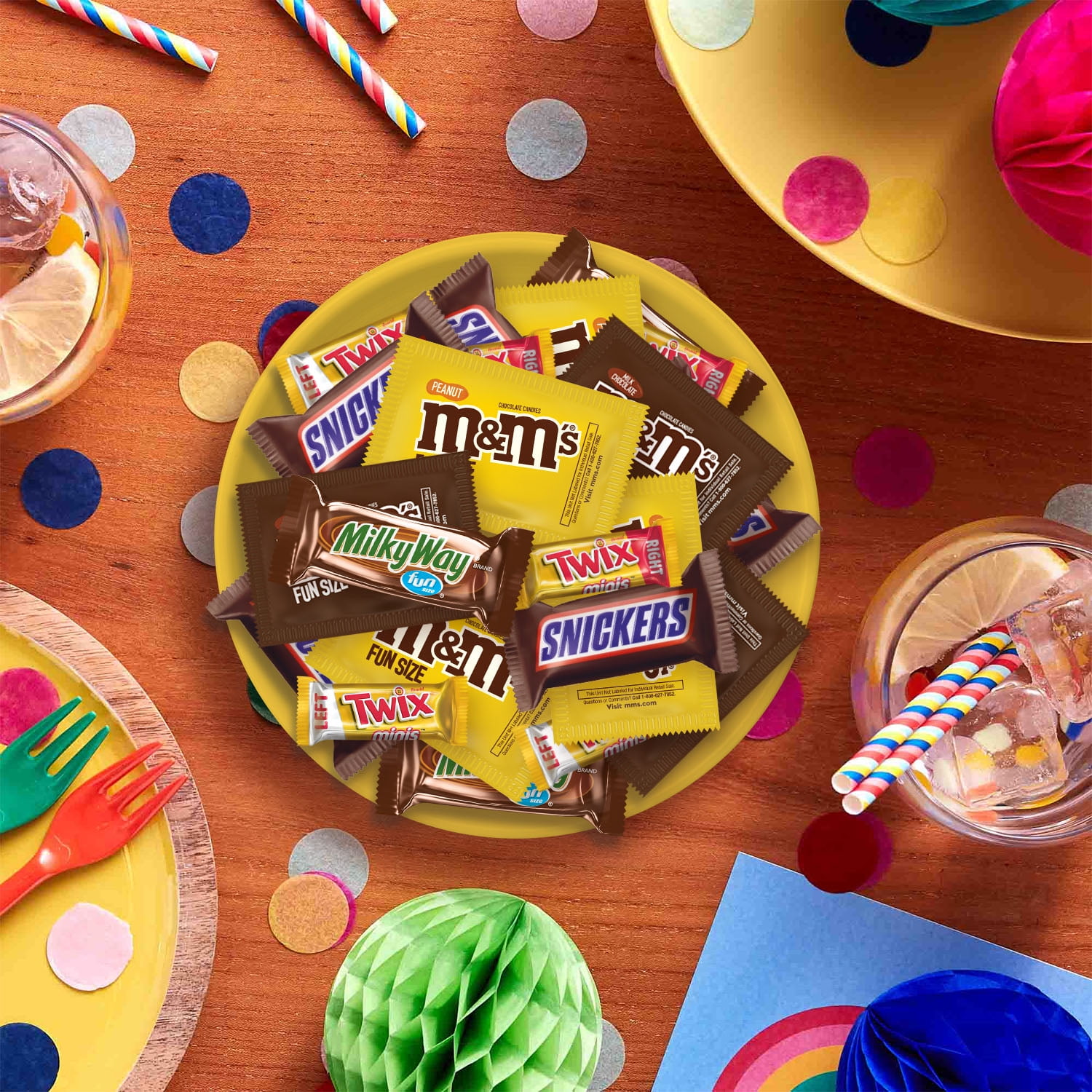 M&M's, Snickers, Twix & Milky Way Chocolate Candy Assortment - 90