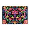 thumbnail image 7 of Area Rugs For Living Room Decor - Colorful Floral Embroidery Mexican Soft Anti Slip Throw Washable Rugs 5x7 For Bedroom, Indoor Carpet For Bedroom Living Room 80x58In, 7 of 7