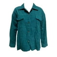 thumbnail image 4 of KZKR Women Corduroy Shacket Shirt Long Sleeve Button Down Shirt Oversized Jacket Tops, 4 of 5