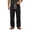 Black, variant on Pants for Men Corduroy Drawstring Elastic Waisted Loose Fitted Straight Leg Full Length Casual Pants with Pockets