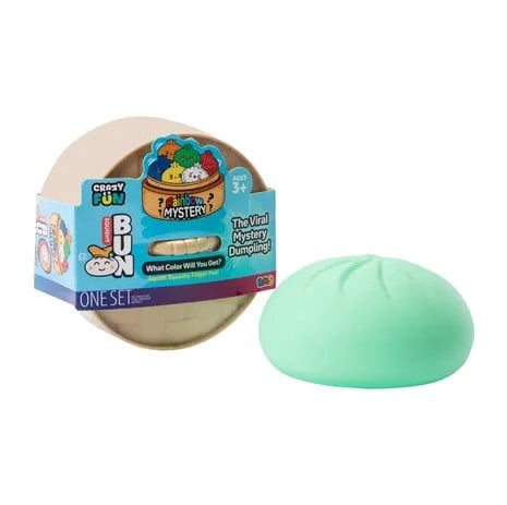 Crazy Fun Rainbow Mystery Squishy Bun Dumpling Squeeze Toy, Slow Rising Stress Relief Sensory Toy, 1 Random Color
