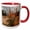 Red/White, variant on 3drose, Usa, Utah, Arches Np. Desert Globemallow and Approaching Storm Clouds, 11oz Mug
