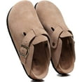 thumbnail image 2 of Womens and Mens Clogs Suede Boston Clog with Arch Support, Indoor Outdoor House Slippers for Women&Men, 2 of 6