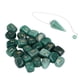 thumbnail image 3 of Juego de 25 piedras de runas de cristal con bolsa de péndulo curativas, piedras de runas de adivinación de buena suerte para meditación, Aventurina verde, 3 of 5