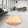 thumbnail image 4 of Ahgly Company Machine Washable Indoor Rectangle Abstract Sun Yellow Area Rugs, 6' x 9', 4 of 7