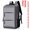 Gray Double Pull, variant on Business Backpack Computer Backpack Travel Bag