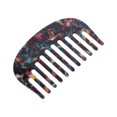 thumbnail image 1 of Peine de dientes anchos para cabello rizado, peine desenredante antiestático para cabello grueso, tamaño de bolsillo, rojo, morado y azul., 1 of 5