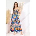 thumbnail image 2 of Vestido Grace Karin 2025, casual, playa, línea A, maxi azul L, 2 of 5