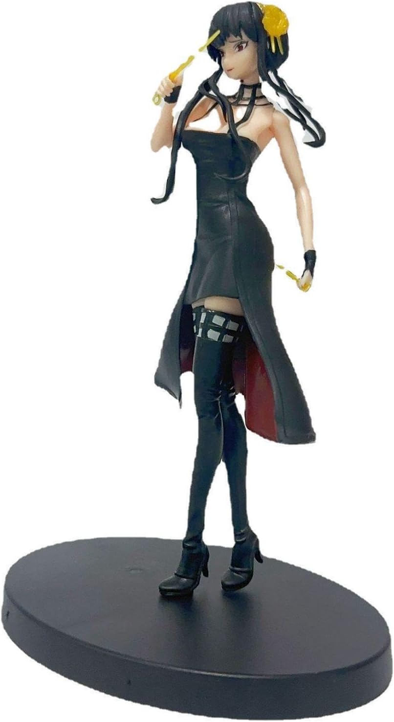Newly Yor Figure Princess Thorn Black Dress Yor Forger Anime Figures 16cm/6.3inch Handmade PVC Game Character Model Decoration Craft Gift