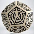 thumbnail image 2 of Q-Workshop QWO12HIT18 D12 Beige & Black Hit Dice, 2 of 3