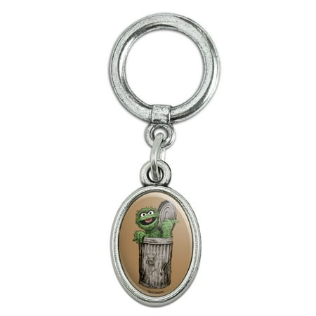 Sesame Street Vintage Oscar the Grouch Shoe Sneaker Shoelace Oval Charm Jewelry