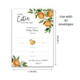 thumbnail image 4 of A Little Cutie is on the Way Invitation — Pack of 25 — Gender Neutral Orange Baby Shower Invitations, Citrus Baby Shower Theme, 5”x7” Invites for Couples Coed Shower, Blank fill-in Invites I350-INV1, 4 of 4