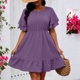 thumbnail image 6 of Summer Dresses for Women 2026 Maxi Dress V-Neck Short Sleeve Dresses for Party Casual Summer Maxi Dresses for Women with Pockets, 6 of 7