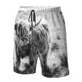 thumbnail image 6 of Uemuo Yak Pattern Men's Swim Trunks Hawaiian Beach Bathing Suit Swimsuits Beach Quick-Dry Shorts with Pockets-Large, 6 of 9