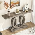thumbnail image 4 of Tribesigns 55 inches Console Table, Wooden Entryway Table, Vintage Sofa Table for Decoration and Organization, Gray, 4 of 5