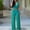 Sky Blue, variant on Sakmal Dressy Jumpsuits for Women Casual Work Blue Sleeveless High Waisted Overalls Solid V Neck Wide Leg Full Pants with Pockets