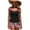 Multicolor, variant on DHFJKG Floral Tankini Swimsuits For Women Two Piece Bathing Suit Ribbed Scoop Neck Spaghetti Strap Top Shorts Bottom Comfort Beachwear