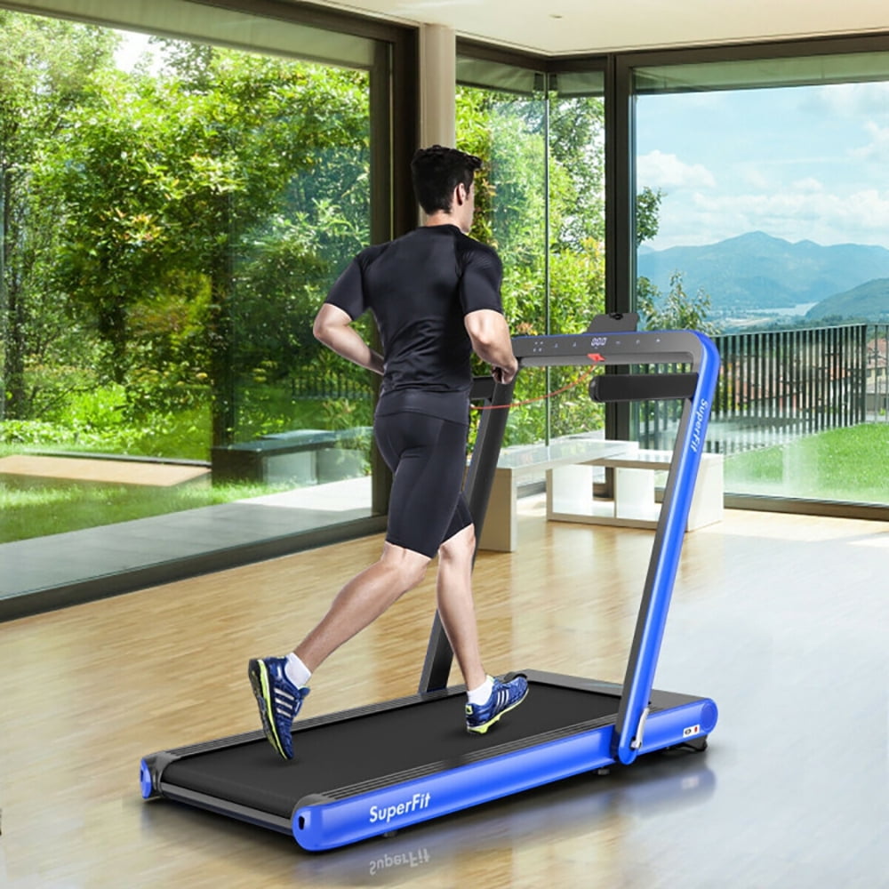 Barara King Walking Machine, Walking Treadmill, 4.75HP 2 In 1 Folding Treadmill with Remote APP Control-Navy