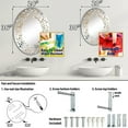 thumbnail image 4 of Designart "Experiencing Frosty Drifts in Beige" Marble Polka Dot Round Wall Mirror - Oval Printed Decorative Mirror - Multiple Color Options, 4 of 5