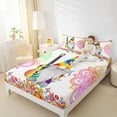 thumbnail image 3 of Manfei Kawaii Western Gnome Twin Sheet Sets, Boho Damask Flower Twin Fitted Sheet, Tribal Rustic Floral Plant Flat Sheet,Lightweight Room Decor, 3 Pieces, 3 of 6