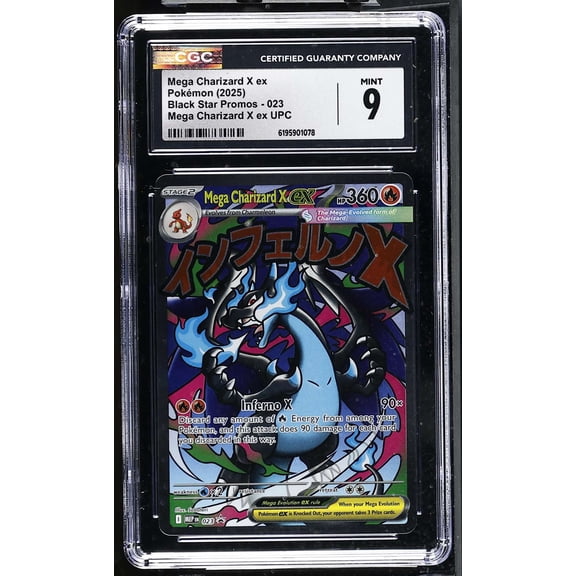 Collectible Graded 2025 Pokemon Black Star Promos Mega Charizard X ex UPC CGC 9 #023 English Trading Card
