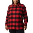 thumbnail image 6 of Columbia Women's Holly Hideaway Flannel Shirt, Red Lily Buffalo Check, XX-Large, 6 of 8