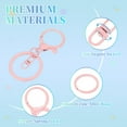 thumbnail image 3 of Uxcell Lobster Claw Clasps Keychain, Metal Lobster Clasp Hook with Swivel Trigger Clips Flat Split Keychain Ring Pink, 3 of 7