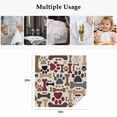 thumbnail image 6 of Cloth Napkins Set of 2 - 20x20 Inches, Dog Paw Print Washable Reusable Table Napkins, Cartoon Red Brown Animals Paw Bones Soft & Absortbent Dining Napkin for Party Wedding Hotel Restaurant, 6 of 9