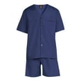 thumbnail image 6 of Hanes Men's and Big Men's Short Sleeve Top and Shorts Woven Pajama Set, Sizes S-5XL, 6 of 6