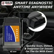 Q&Q BASICS OBD2 Scanner Bluetooth, Auto Fault Code Reader Tool, Bluetooth OBD2 Scanner, Blue Driver OBD2 Scanner for Car Diagnostic Interface