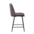 thumbnail image 5 of Jofran Maddox Mid-Century Modern Faux Leather Upholstered Counter Height Barstool (Set of 2), 5 of 7