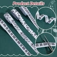 thumbnail image 5 of 4 Rolls 4 Styles Polyester Musical Note & Piano Keys Printed Ribbon Sets Mixed Shapes 5/8 inch(16mm) 5 yards/roll 1 roll/style, 5 of 6