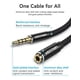 thumbnail image 4 of Cable de Audio Vention Extensión Auxiliar 3.5mm 4 Polos 5m Negro, 4 of 6