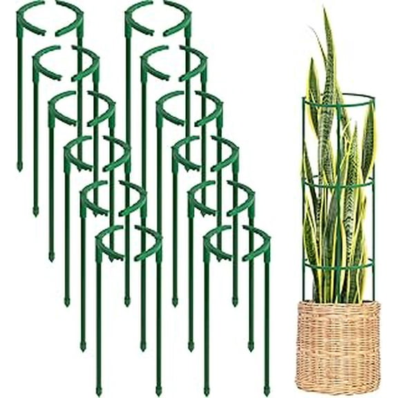 2Packs Plant Support Stakes Half Round Plant Stakes for Indoor Plants, Stackable 3 Tier Garden Flower Support, Plant Cages for Tomato,Monstera, Peony, Hydrangea, Climbing Plants