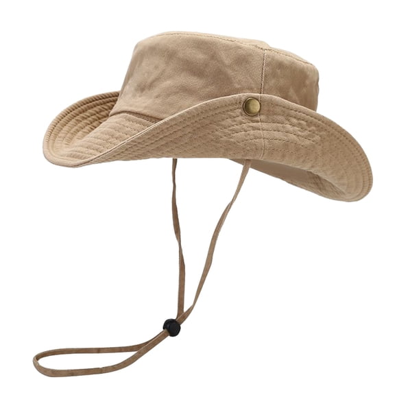 Gsakboxl Sun Hat Unisex Solid Color Soft Foldable Bucket Fisherman Hat Elegant Casual Anti UV Outdoor Sun Cap For Men Women Travel Camping Beach Sightseeing Khaki