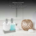 thumbnail image 7 of Modern Innovations Acrylic Twin Liquid Soap and Lotion Dispenser Set with Caddy - Double Soap Dispenser for Kitchen Sink - Clear Soap Dispenser for Bathroom, Shampoo, Conditioner, Body Wash, 7 of 7