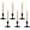 Black, variant on ABCISI Candle Holder, Candlestick Holders Taper,  Black Candle Stick Candle Holder for Table Centerpiece, Wedding Reception, Festive Christmas Mantel Decoration or Home Decor, Set of 2