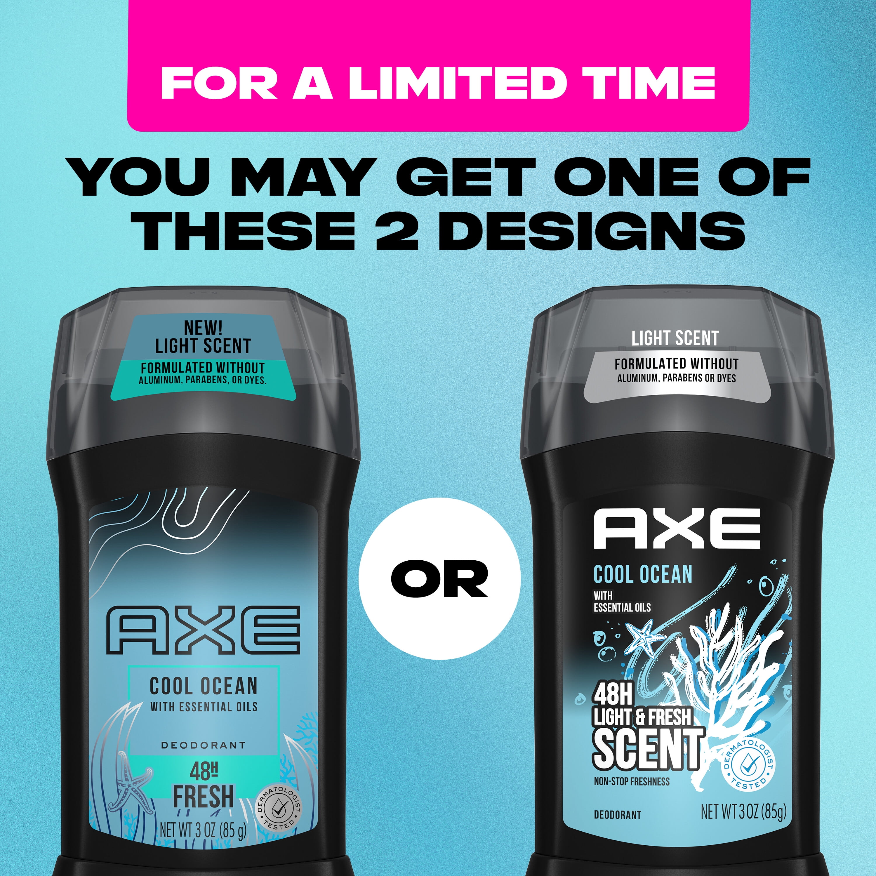 Axe Cool Ocean Long Lasting Antiperspirant Deodorant Stick, Light, 3 oz