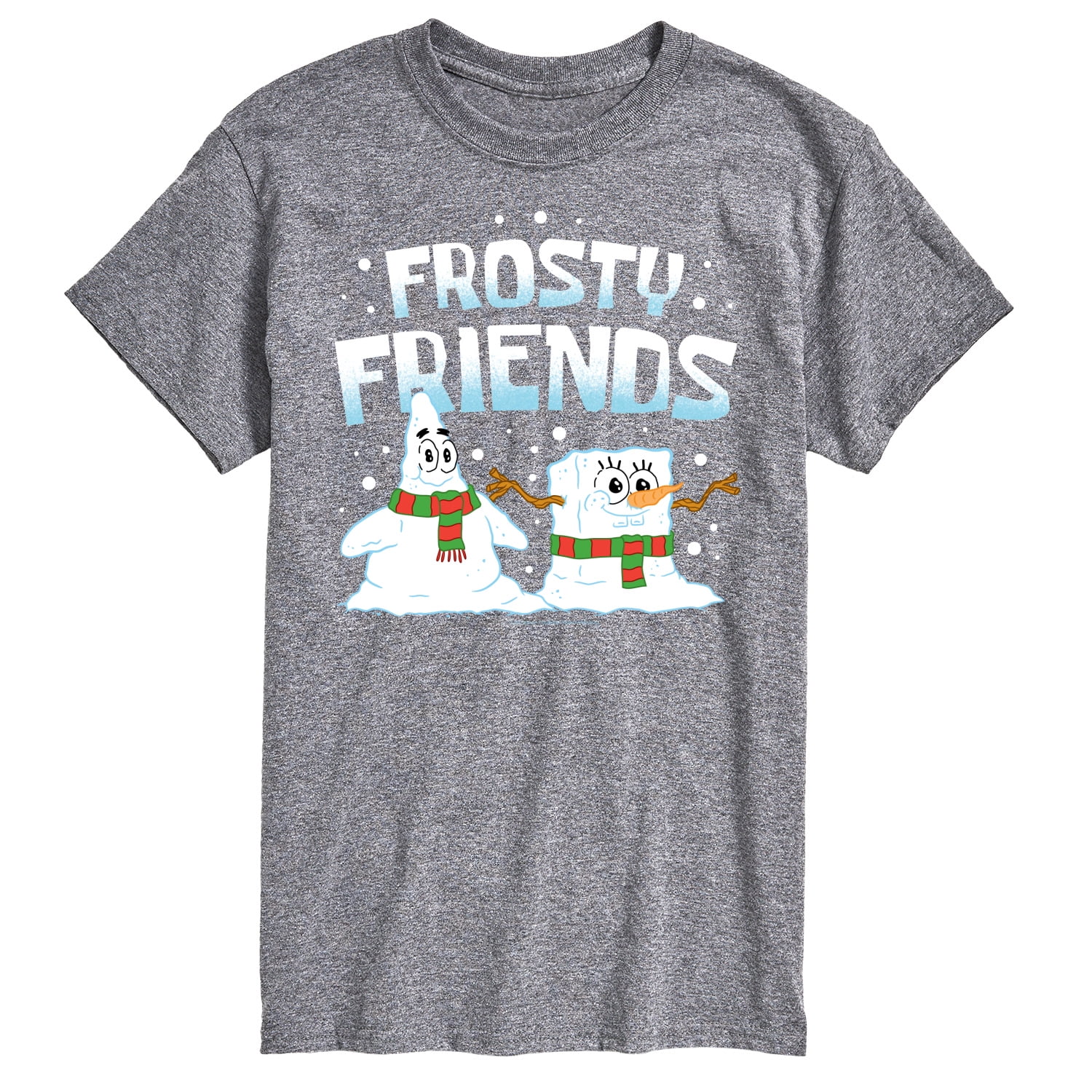 SpongeBob SquarePants - Frosty Friends Patrick and Spongebob - Men's Short Sleeve Graphic T-Shirt