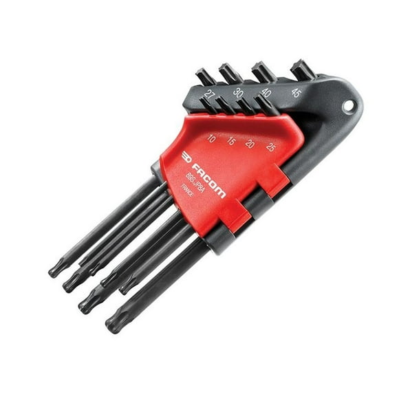 Facom Ensemble de 8 Clés Hexagonales Torx à Tête Métrique Longue (tx10-tx45)
