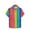c12Multicolor, variant on USNSM Men's Vertical Striped Turndown Collar Button Shirt Short Sleeve Summer Color Block Hawaiian Beach Vacation Striped Print Shirts Multicolor S