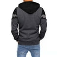 thumbnail image 6 of Njoeus Men's Full-Zip Up Lightweight Hoodie, Slim Fits Color Block Jacket Hoodies for Men Long Sleeve Hooded Sweatshirt with Pockets, 6 of 6