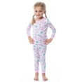 thumbnail image 3 of Peppa Pig Toddler Girls' Unicorn 4 Piece Long Sleeve Pajama Set Mix Match, 3 of 7