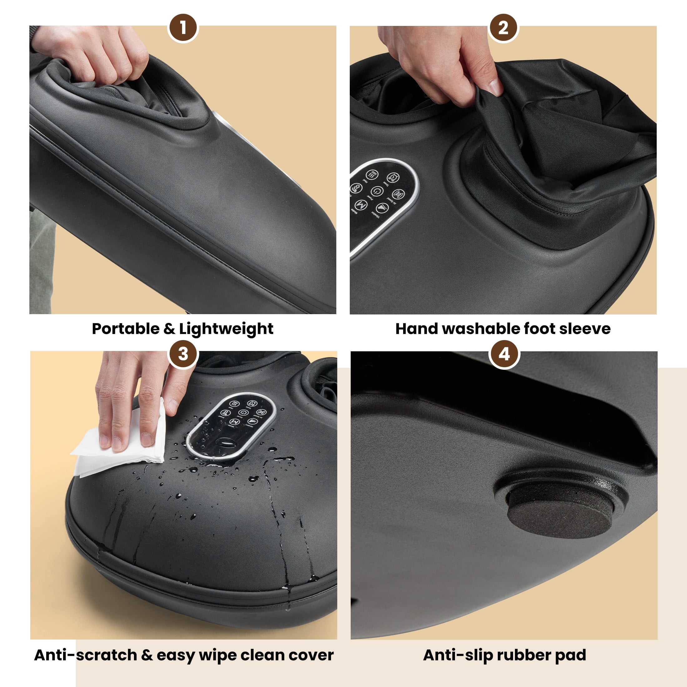 edx Full-Foot Massage Machine，Heated Rollers with Deep Kneading Foot Massager ，Relieves Pain, Fatigue & Improves Foot Circulation Unisex Gift