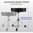 thumbnail image 5 of Heavy Duty Drum Throne, Motorcycle Style Drum Stool, Widened Drum Seat with Upgraded Materials, Height Adjustable Padded Drum Chair, Double Braced, 5 of 10