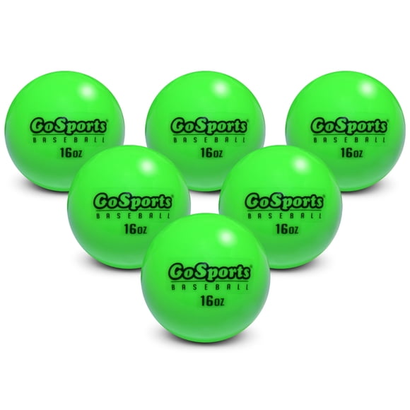 Pelotas de béisbol GoSports para entrenamiento con pesas, 2,8 pulgadas, 450 g, paquete de 6