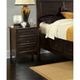 thumbnail image 2 of Bowery Hill 3 Drawer Transitional Solid Wood Nightstand in Cherry Brown, 2 of 2